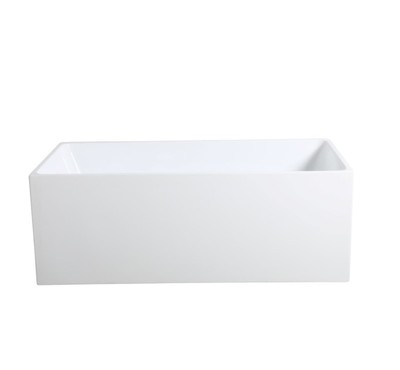 1300 x 730 x 580mm Gross White Milti-fit Freestanding Bath Tub No Overflow